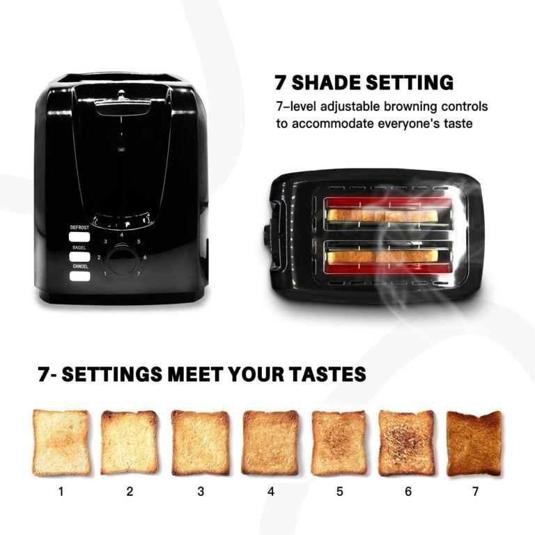 110W RV Toaster 2 Slice Best Prime Toasters Stainless Steel Black Bagel